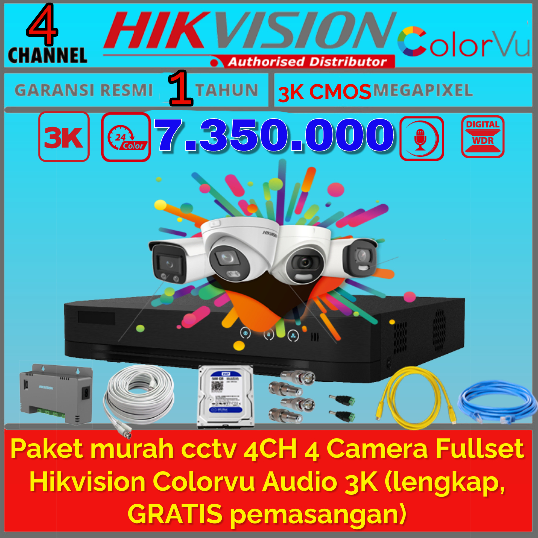 Paket Promo Hikvision 3K 4CH